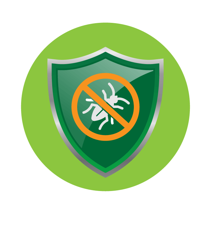 green shield in a light green circle